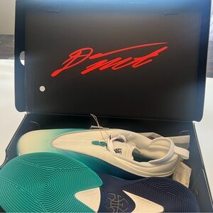 Teal and White Athletic Sneakers